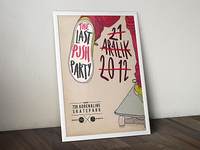 Lastpush art design flyer graphic illustration last logo party poster skate skateboard typography