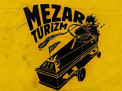 Mezar Turizm Cover&Tee Design baco illustration music rip textile design typography