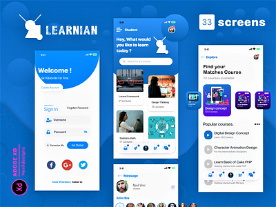 Online learning app design app design learn learning app learning platform ui uxdesign