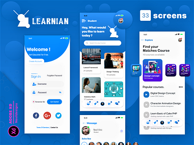 Online learning app design