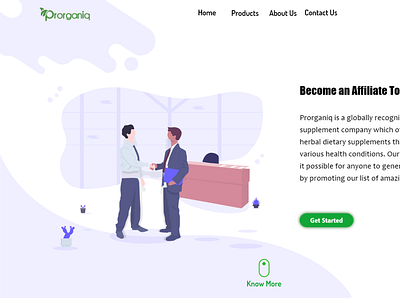 prorganiqindia affiliate design illustration landing page landing page design ux web