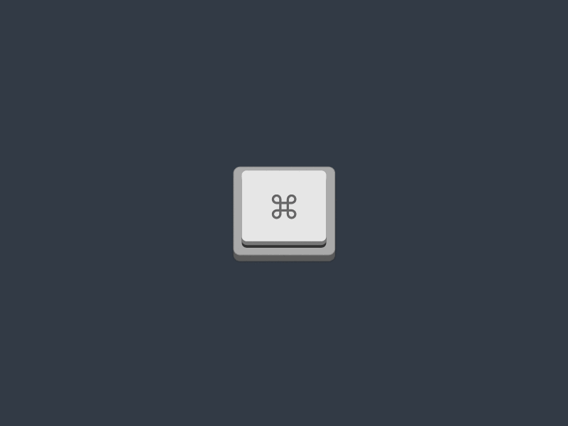 Flat Command Key (Animated) animated apple command flat icon imac key keyboard long shadow