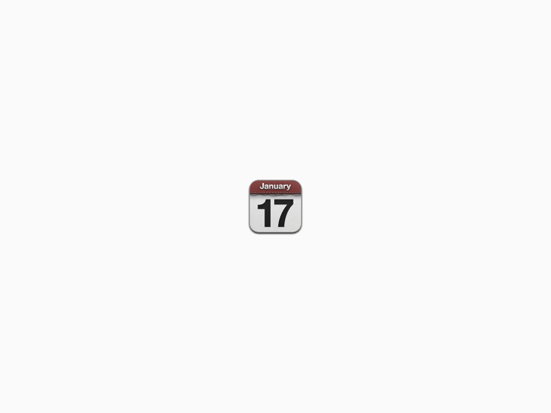 Itty Bitty iOS Calendar Icon itty bitty very tiny ios calendar icon app apple iphone ipad time