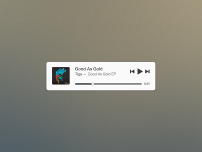 Mini Music Widget (Free PSD)