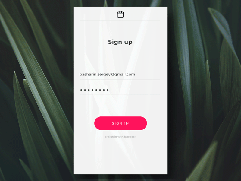 Sign Up (animation tutorial) animation app design home interaction interface log in mobile motion nature sign up ui ux