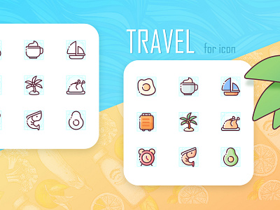 Icon for travel app icon illustration