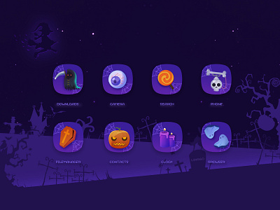 Halloween theme icon icon illustration