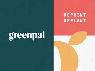 GREENPAL - REPRINT - REPLANT branding climate eco logo printing