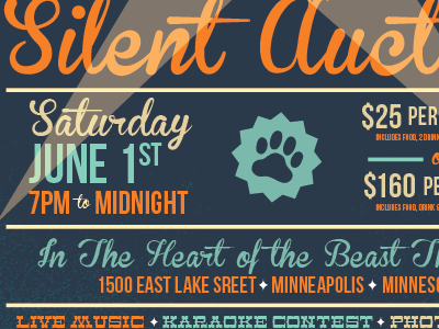 Secondhand Hounds Silent Auction dogs event maker of rad poster silent auction