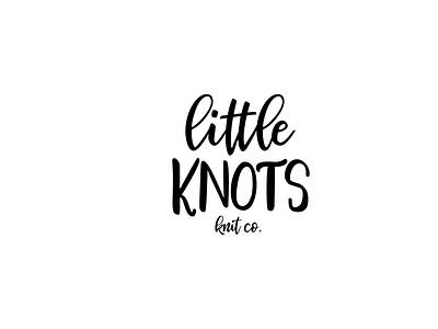 Little Knots Knit Co. brand branding design illustration knitting logo logo design maker of rad