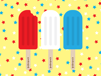 Fourth Of July Popsicle blue flat design fourth of july illustration popsicle red white