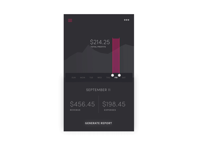 Financial management app (filter for report)