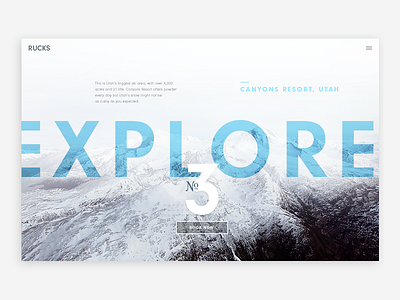 Destinations page editorial gear interface mountains shop snow sports travel