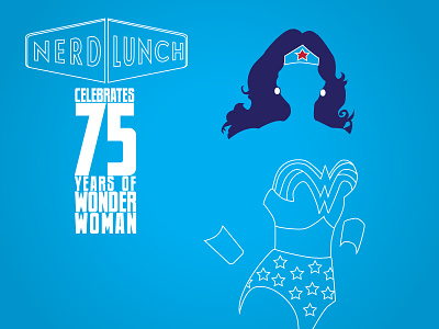 Nerd Lunch celebrates 75 Years of Wonder Woman comic book illustrator line art nerd lunch simple art super hero wonder woman
