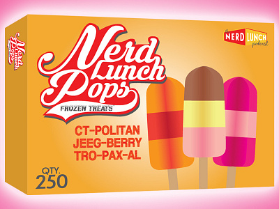 Nerd Lunch Pops Frozen Treats food illustrator nerd lunch podcast popsicle simple art