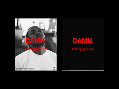 DAMN Album Cover album artwork design displacement grain layout minimal poster