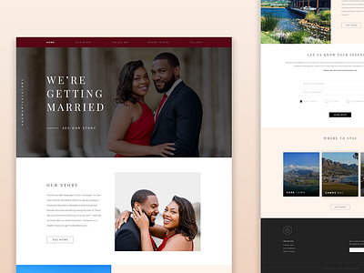 Wedding Website design ui ux web design wedding wedding design