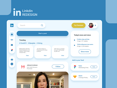 Linkdin redesign