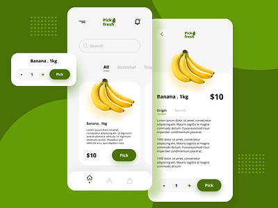 quick fruit order app app app design design figma fresh fruit fruit order green color grocery app logo online delivery app ui ux