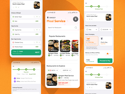 Swiggy Meal Subscription (Concept) app app design figma food food app food panda meal subscription swiggy uber eats ui zomato