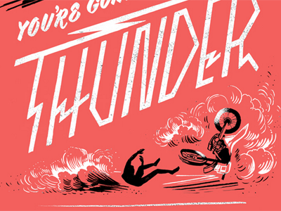 Crash like Thunder hand lettering lettering motorcycle poster type