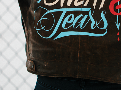 crybaby illustration leather lettering typography