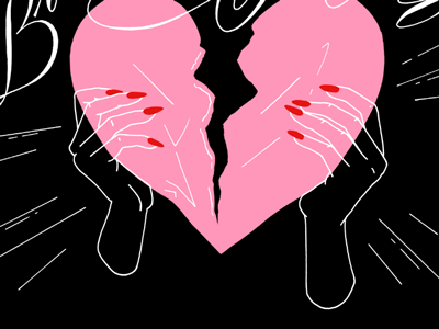 Heartbreaker hands heart illustration love pink