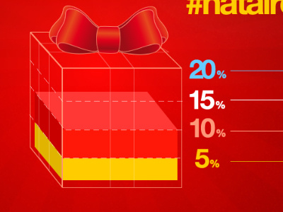 Xmas gift infographic natal red ribbon xmas