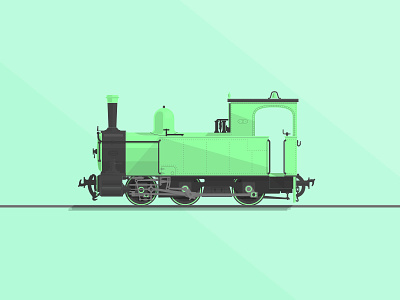 Locomotive # 1 drawing illustration locomotive train