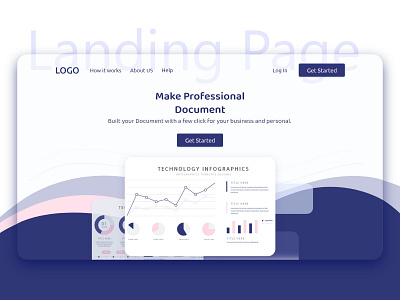 Landing Page design illustration mock up responsive design ui ux uidesign uxdesign webdesign