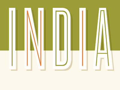 India india inline knockout typography