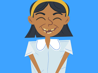 Cambodian Girl—Dental Hygiene cambodia cambodian cavities girl hygiene illustration kid ngo non profit retro schoolgirl teeth