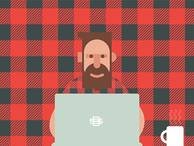 Super Seattleite animation beard character coffee gif motion motion design motion graphics plaid seattle self portrait vector