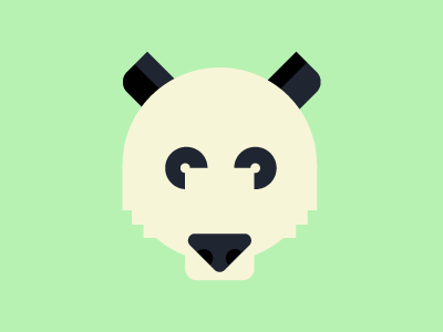 Panda animal bear china flat geometric illustration kids minimalist panda simple vector