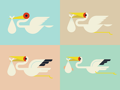 Whoop whoop! animal baby bird flat geometric illustration kids minimalist simple stork vector whooping crane