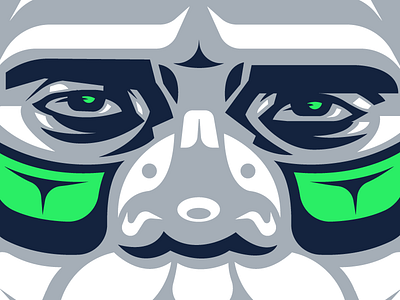 Mystery Portrait #1 duwamish football illustration mystery native american portrait poster seahawks seattle vector wip