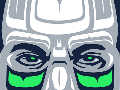 Mystery Portrait #2 duwamish football illustration mystery native american portrait poster seahawks seattle vector wip