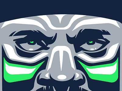 Mystery Portrait #3 beast mode duwamish football illustration mystery native american pnw portrait poster seahawks seattle vector