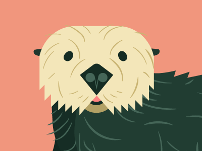 Sea Otter—Seattle Aquarium 2016 advertising animal cartoon charley harper flat illustration kids minimal minimalism non profit vector zoo