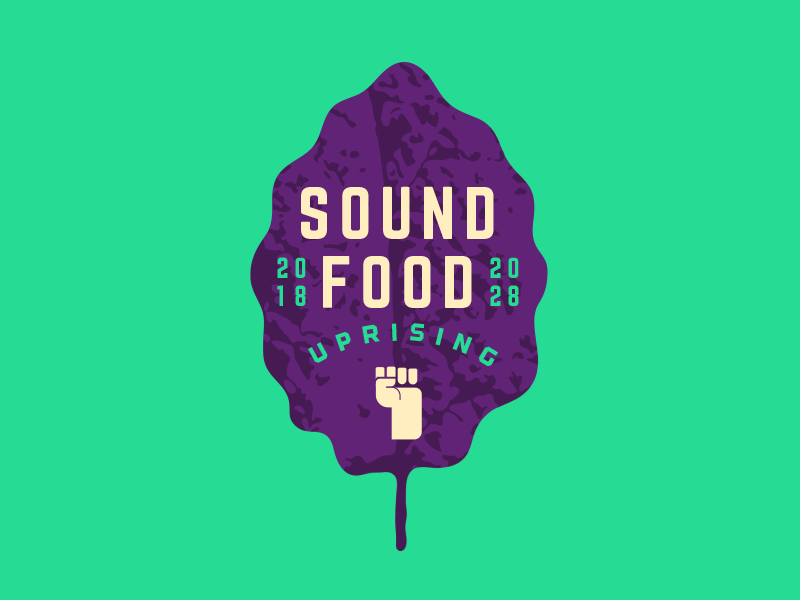 Sound Food Uprising Logo Kit badge branding crest food logo natural organic shield