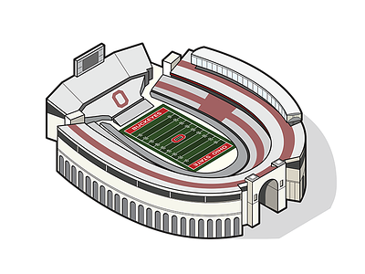 Ohio State Isometric - Ohio Stadium "The Shoe"