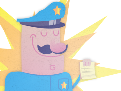 Policeman [Concept] agent illustrator man moustache police safety traffic