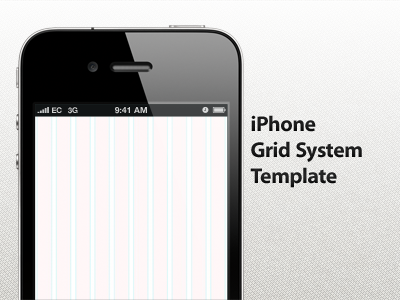 iPhone Grid System grid iphone psd template ui