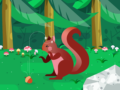 Happy Monday! 404 branding data error illustration mongodb squirrel vector