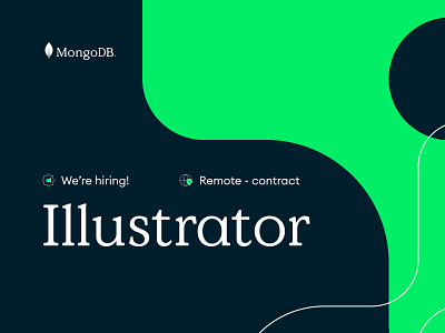 We're hiring! branding hiring illustration illustrator mongodb