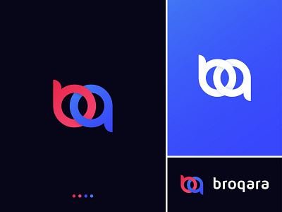 b q letter logo