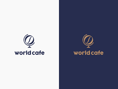 World Cafe 3d abstract branding café coffee digital food logo identity logo logo design logotype luxurious luxury mark minimal minimalist modern monogram shop logo symbol