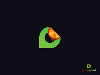 pizza point 3d abstract brand branding café creative design food food brand food logo icon illustration logo logo design mark minimalist modern pizza box shop vector