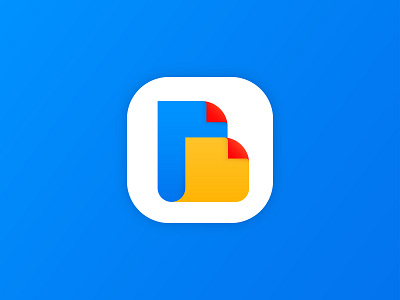 B Letter Fold Icon