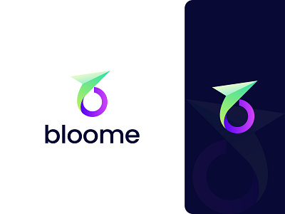 Bloome Mail Logo Design 3d air logo app icon brand branding colorful logo fly gradient icon icon design logo logo design logos logotype mail logo minimal minimalist modern logo paper plane ui